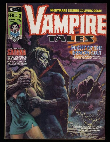 Vampire Tales #3 VF- 7.5 Stan Lee script! Luis Dominguez Painted Cover