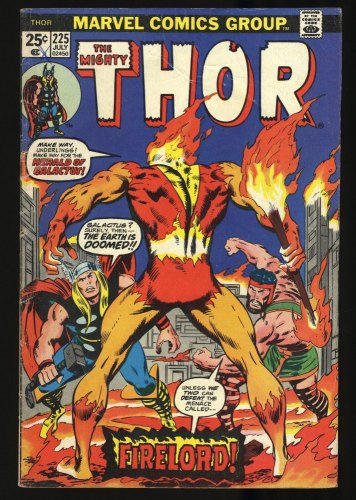 Thor #225 VG+ 4.5 1st Appearance of Firelord! John Buscema Cover!