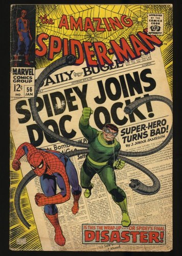 Amazing Spider-Man #56 GD/VG 3.0 Doctor Octopus Appearance! Romita Cover!