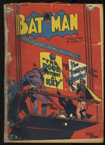 Batman #54 P 0.5 Incomplete See Description Bob Kane Art Robin!
