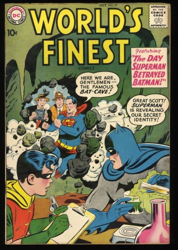 World's Finest Comics #97 FN+ 6.5 The Day Superman Betrayed Batman!