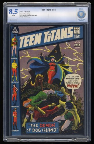 Teen Titans #34 CBCS VF+ 8.5 White Pages