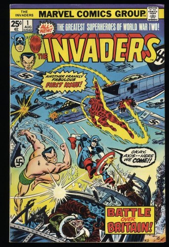 Invaders (1975) #1 VF+ 8.5 Captain America Human Torch Sub-Mariner John Romita!