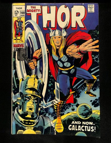 Thor #160 Galactus Appearance! Jack Kirby Artwork! Stan Lee!