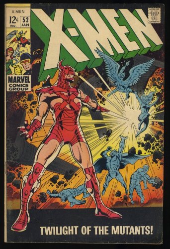 X-Men #52 FN- 5.5 1st full Eric the Red! Twilight of the Mutants!