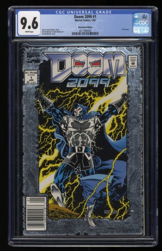 Doom 2099 #1 CGC NM+ 9.6 White Pages Newsstand Variant