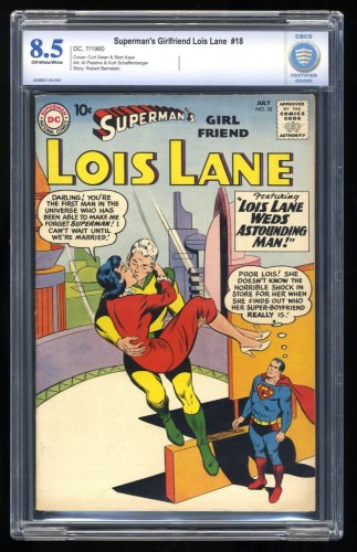 Superman's Girl Friend, Lois Lane #18 CBCS VF+ 8.5 Off White to White