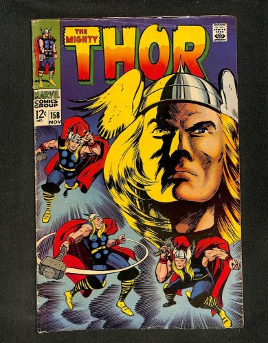 Thor #158 Origin Thor Retold! Jack Kirby Cover Art!