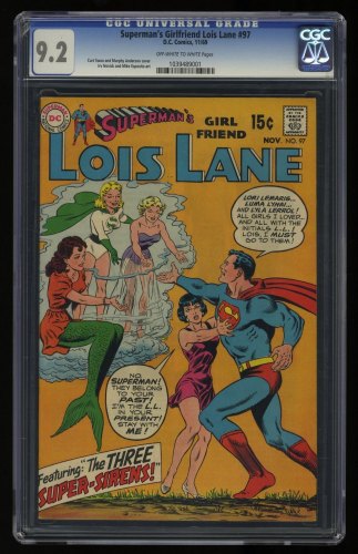 Superman's Girl Friend, Lois Lane #97 CGC NM- 9.2 Off White to White