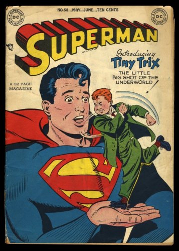 Superman #58 FA/GD 1.5 1st appearance of Tiny Trix! 1949!