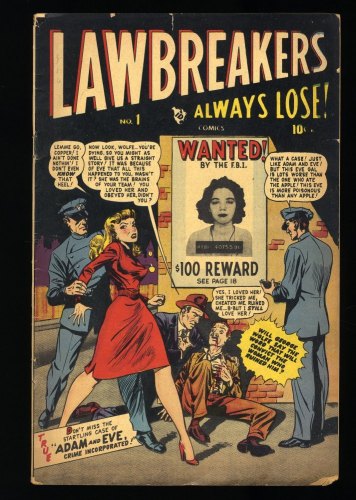 Lawbreakers Always Lose! #1 VG+ 4.5 Rare #1 Crime Comic from 1947!