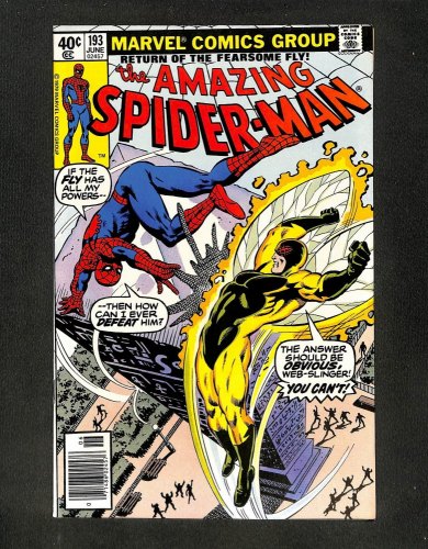 Amazing Spider-Man #193 Newsstand Variant Human Fly Appearance! Fearsome Fly!