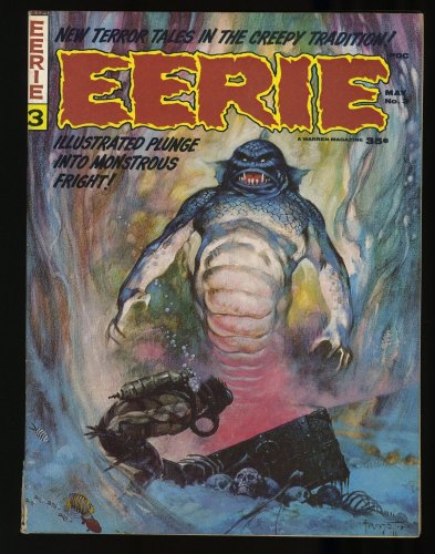 Eerie #3 FN 6.0 Frank Frazetta Cover Art! Horror Stories!