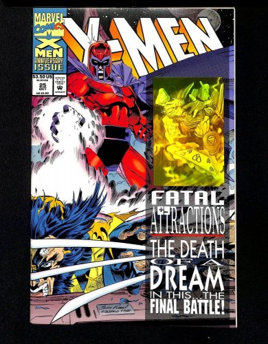 X-Men (1991) #25 Magneto Gambit Hologram Cover! Andy Kubert Art!