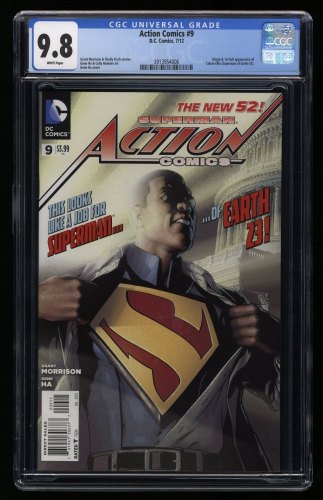 Action Comics (2011) #9 CGC NM/M 9.8 White Pages 1st Full Calvin Ellis!