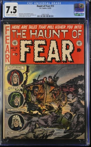 Haunt of Fear #13 CGC VF- 7.5 For the Love of Death! Graham Ingels Art!