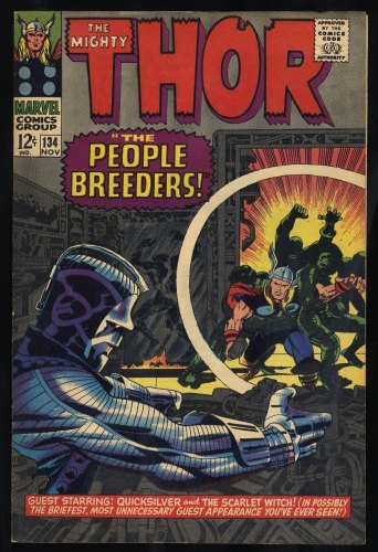 Thor #134 VF- 7.5 1st Appearance High Evolutionary and Man-Beast!