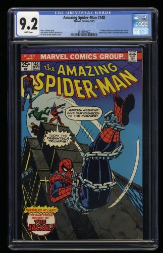 Amazing Spider-Man #148 CGC NM- 9.2 White Pages Tarantula Jackal!