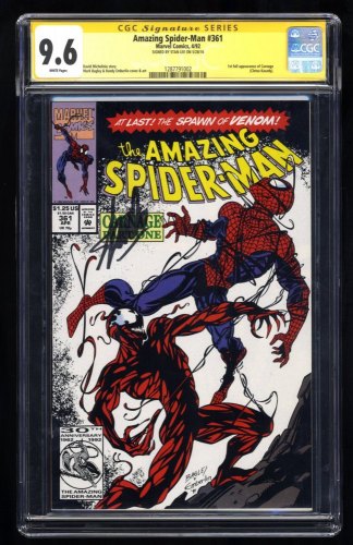 Amazing Spider-Man #361 CGC NM+ 9.6 SS Signed Stan Lee!