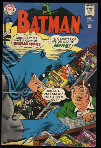 Batman #199 FN- 5.5 Carmine Infantino Cover! Robin!