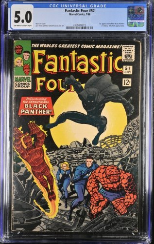 Fantastic Four #52 CGC VG/FN 5.0 1st Appearance of Black Panther!