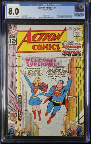 Action Comics #285 CGC VF 8.0 Supergirl's first solo adventure!