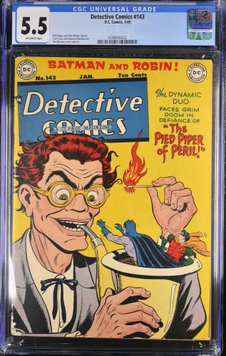 Detective Comics #143 CGC FN- 5.5 Off White Golden Age Batman Robin 1949!