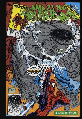 Amazing Spider-Man #328 NM+ 9.6 vs Hulk! Todd McFarlane Art!