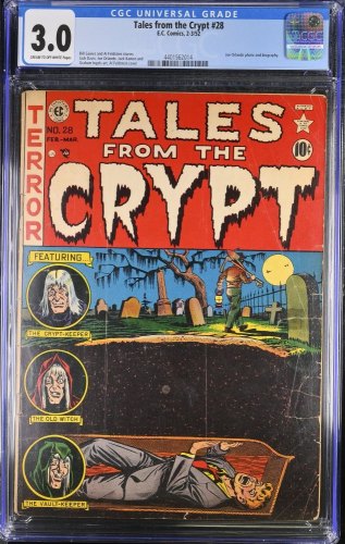 Tales From The Crypt #28 CGC GD/VG 3.0  Bargain In Death! Al Feldstein Cover!