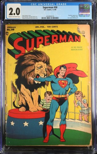 Superman #50 CGC GD 2.0 Boring/Kaye Cover! Prankster Appearance! 