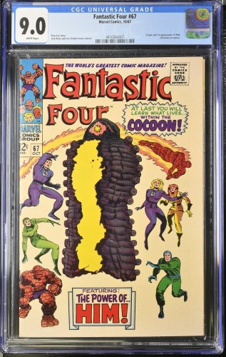 Fantastic Four #67 CGC VF/NM 9.0 White Pages 1st Appearance HIM/Adam Warlock!