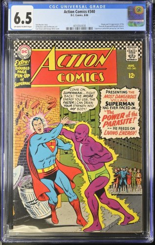 Action Comics #340 CGC FN+ 6.5 Origin and 1st Appearance Parasite!