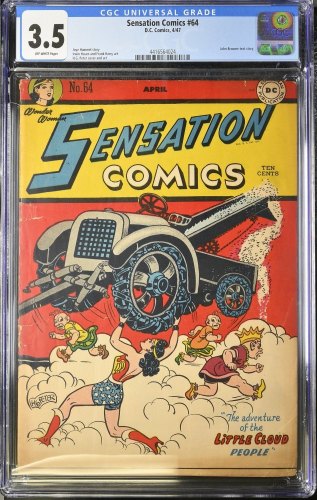 Sensation Comics #64 CGC VG- 3.5 Off White Golden Age Wonder Woman!
