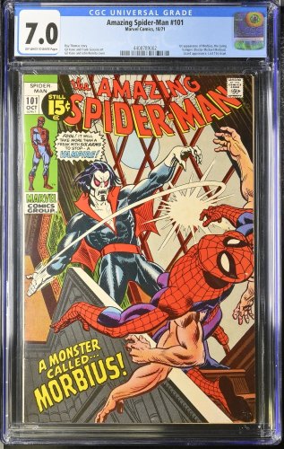 Amazing Spider-Man #101 CGC FN/VF 7.0 1st Full Appearance of Morbius!