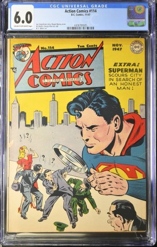 Action Comics #114 CGC FN 6.0 Boring/Kaye/Adler Cover! Lois Lane!
