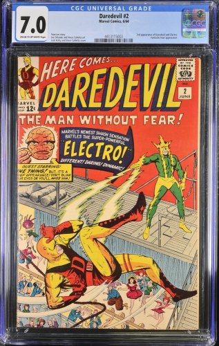 Daredevil (1964) #2 CGC FN/VF 7.0 2nd Appearance Daredevil Electro Kirby Cover!