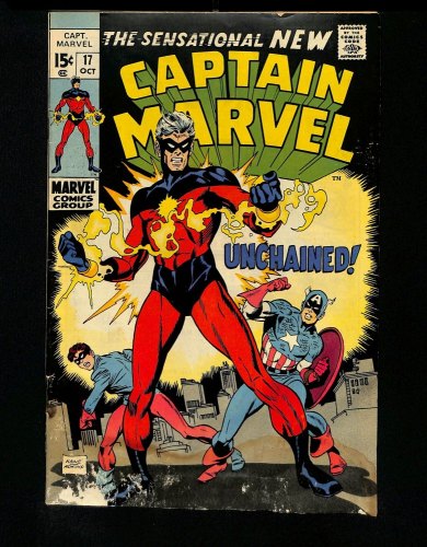 Captain Marvel (1968) #17 New Costume! Avengers Cameo!