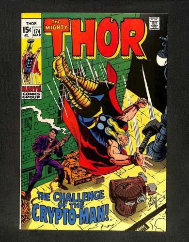 Thor #174 VF- 7.5 1st Appearance of Crypto Man! Stan Lee! Jack Kirby!