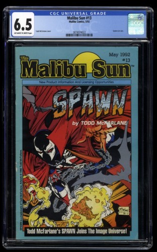 Malibu Sun #13 CGC FN+ 6.5 Off White to White 1st Spawn! | Buy