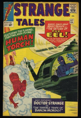 Cover Scan: Strange Tales #117 FN+ 6.5 Human Torch battles the EEL! Jack Kirby! - Item ID #235175