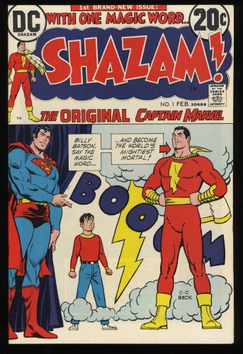 Cover Scan: Shazam! (1973) #1 VF+ 8.5 Origin and Return Captain Marvel! C. C. Beck Cover! - Item ID #235867