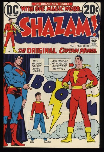 Cover Scan: Shazam! (1973) #1 VF+ 8.5 Origin and Return Captain Marvel! C. C. Beck Cover! - Item ID #235869