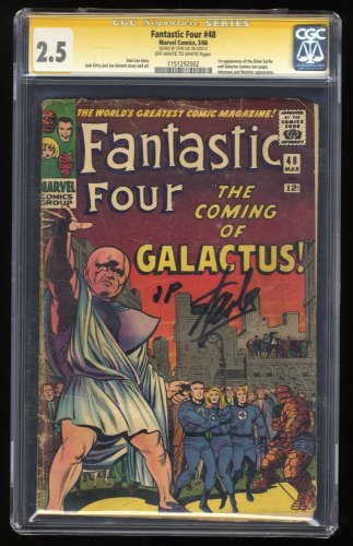 Cover Scan: Fantastic Four #48 CGC GD+ 2.5 Signed Stan Lee SS! 1st Silver Surfer Galactus! - Item ID #279896