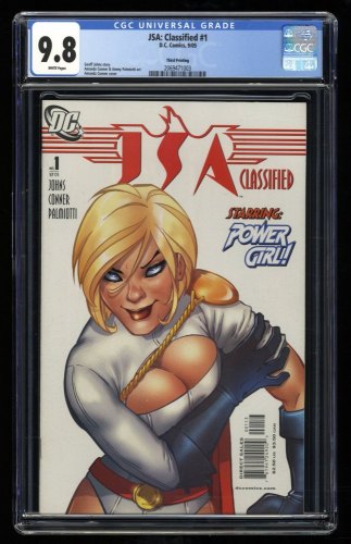 Cover Scan: JSA Classified #1 CGC NM/M 9.8 White Pages 3rd Print Origin of Powergirl! - Item ID #319085