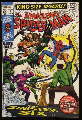 Cover Scan: Amazing Spider-Man Annual #6 FN 6.0 Sinister Six Appearance! - Item ID #327976