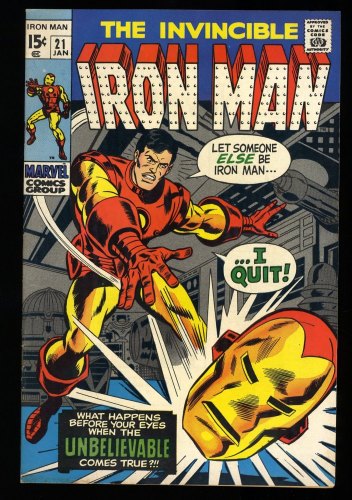 Cover Scan: Iron Man #21 VF+ 8.5 1st App. Eddie March! Crimson Dynamo! - Item ID #329338