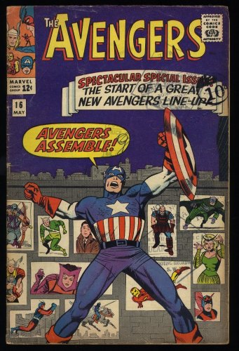 Cover Scan: Avengers #16 VG+ 4.5 Hawkeye Scarlet Witch Quicksilver Join! - Item ID #337402