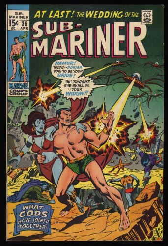 Cover Scan: Sub-Mariner #36 VF/NM 9.0 &quot;What the Gods Have Joined Together&quot; - Item ID #354322