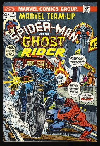 Cover Scan: Marvel Team-up #15 FN/VF 7.0 Spider-Man Ghost Rider! Marvel! - Item ID #360598