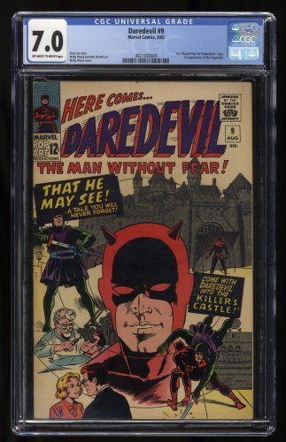 Cover Scan: Daredevil #9 CGC FN/VF 7.0 1st Appearance Organizer! Stan Lee Wally Wood! - Item ID #366298